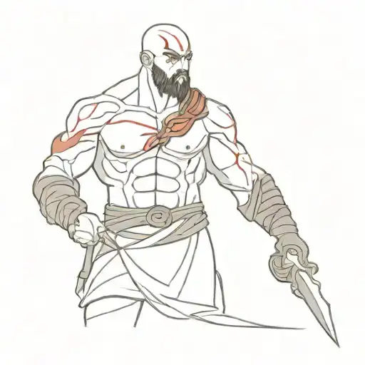 kratos god of war tattoo design idea