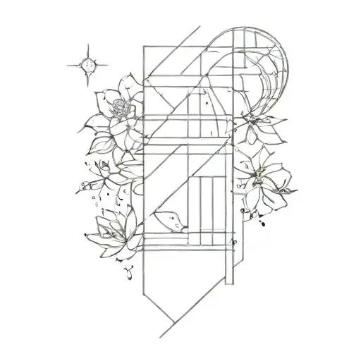 patchwork sleeve tattoo design idea