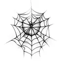 spider with spider web heart form tattoo design idea