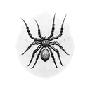 spider with spider web heart form tattoo design idea