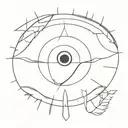 dead crying eye tattoo design idea