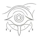 dead crying eye tattoo design idea