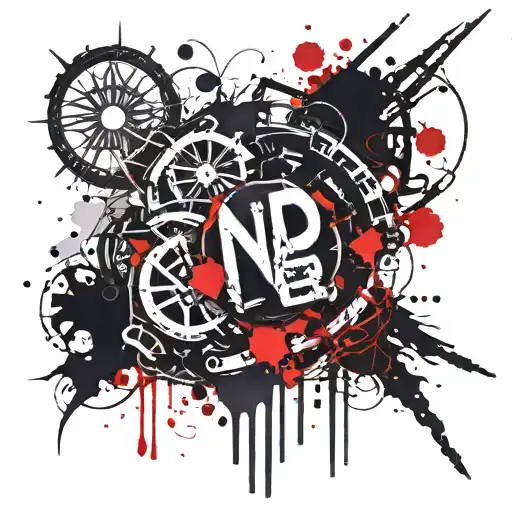 Gothic NEDA symbol tattoo design idea