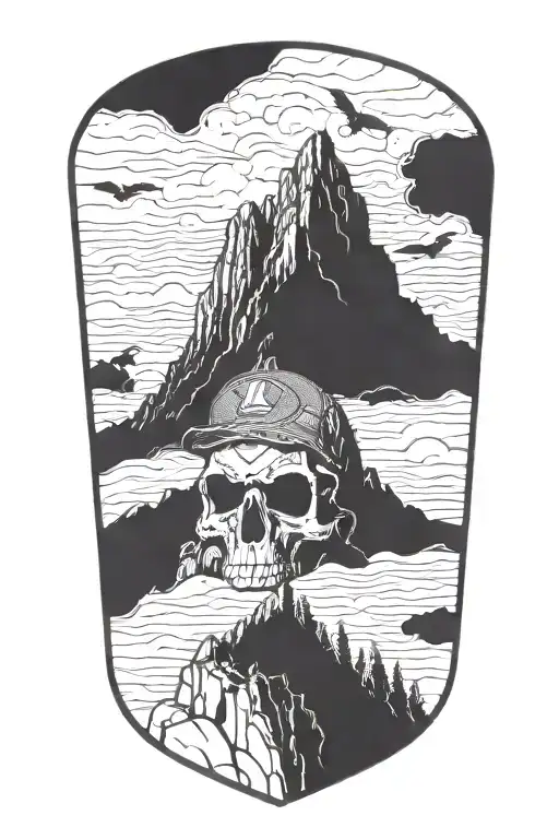 U.S. army veteran suicide memorial with skulls with 82nd Airborne Division  tattoo design idea