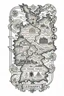 Germany map tattoo tattoo design idea