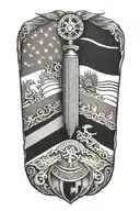 Germany, USA, Peru tattoo design idea