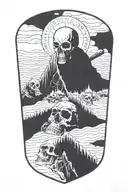 U.S. army veteran suicide memorial with skulls with 82nd Airborne Division  tattoo design idea