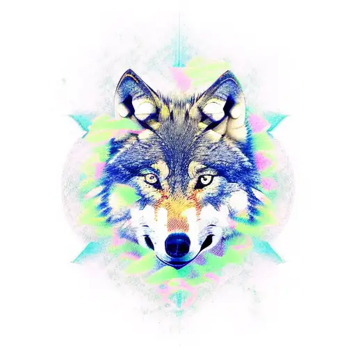 Wolf sword ivy tattoo design idea