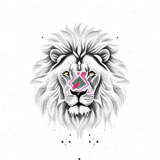 rose ,lion ,peace  tattoo design idea