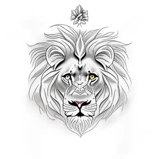 rose ,lion ,peace  tattoo design idea