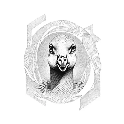 geese tattoo design idea