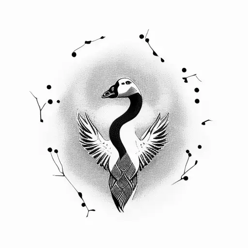 geese tattoo design idea