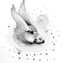 geese tattoo design idea