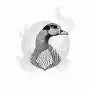 geese tattoo design idea