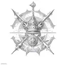 Mahabharat Karna with arrow and sun tattoo design idea