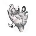 several animal paws (including chicken, pig, cow, dog,cat) along with human hands tattoo design idea