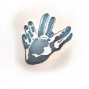 several animal paws (including chicken, pig, cow, dog,cat) along with human hands tattoo design idea