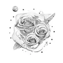 planet venus with roses sleeve design tattoo design idea