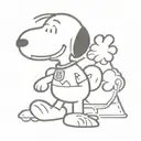 snoopy with the Las Vegas Sign tattoo design idea