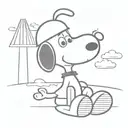 snoopy with the Las Vegas Sign tattoo design idea