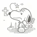 snoopy with the Las Vegas Sign tattoo design idea