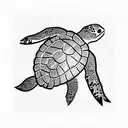 Turtle tattoo design idea