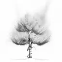 realistic aspen trees tattoo design idea