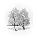 Aspen trees with leaves for a half sleeve tattoo design idea