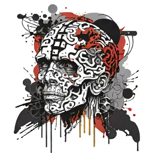 brain awareness tattoo design idea