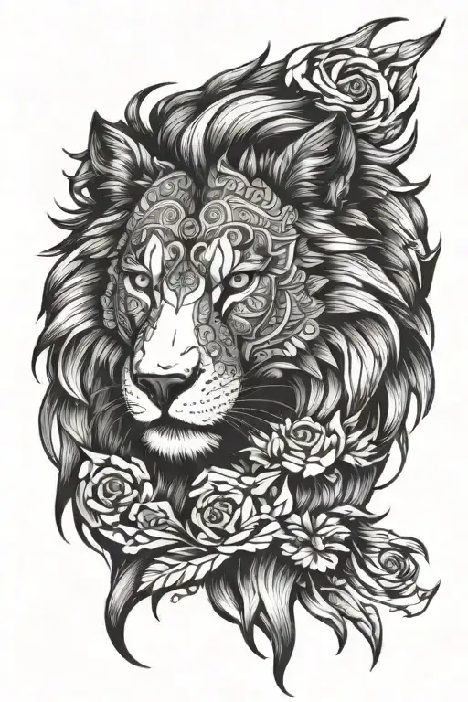 use wolf, lion and eagle eyes to create a forearm tattoo tattoo design idea