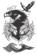 use wolf, lion and eagle eyes for forearm tattoos inspired tattoo design idea