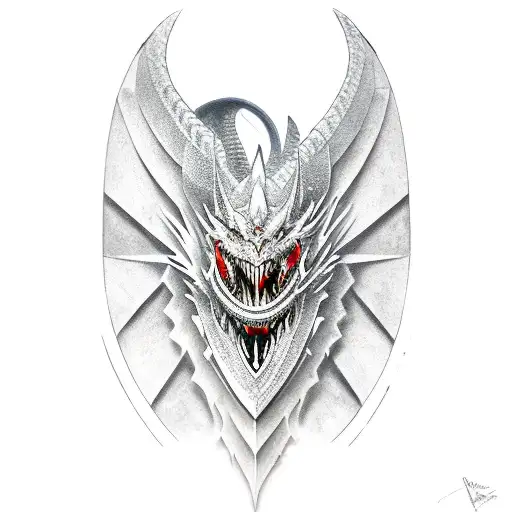 medieval warrior dragon tattoo design idea
