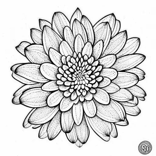Chrysanthemum tattoo design idea