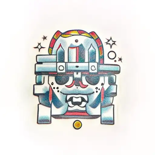 four lego heads the first one has dolars eyes, the second one laughs, the third one is stupid, and the last one sleeps.  tattoo design idea