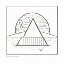 dark side of the moon with brick wall in background  tattoo design idea