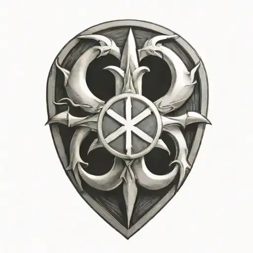 chi ro symbol made tattoo design idea