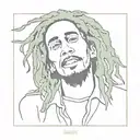 bob marley album tattoo design idea