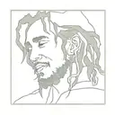 bob marley album tattoo design idea
