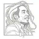bob marley album tattoo design idea