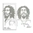 bob marley album tattoo design idea