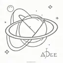 Saturn and Adele  tattoo design idea