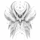 cherry blossom wings  tattoo design idea