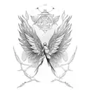 cherry blossom wings  tattoo design idea