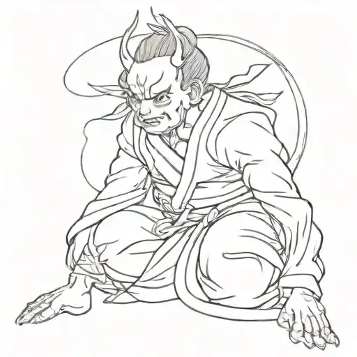tomoe raijin tattoo design idea