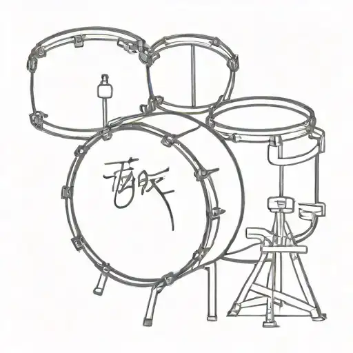 japanese tomoe drum set tattoo design idea