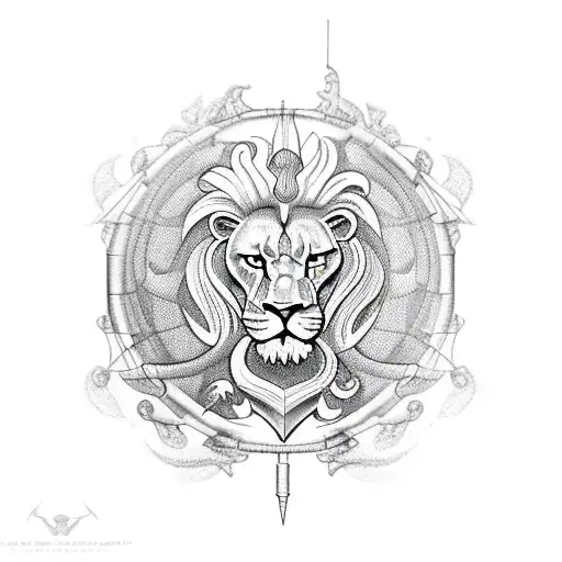 lscorpion Sagittarius lion tattoo design idea