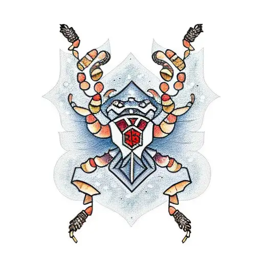 lion scorpion Sagittarius tattoo design idea