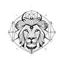 lion scorpio Sagittarius tattoo design idea