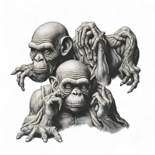 hear no evil speak no evil see no evil tattoo design idea