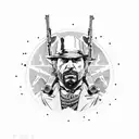 Red dead redemption 2 gun tattoo design idea